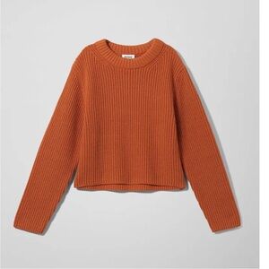 Weekday Mae Rust orange Knit Sweater size small